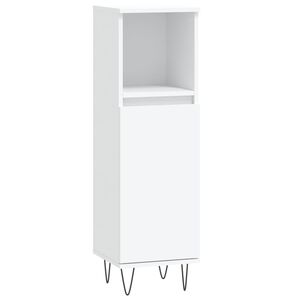 vidaXL Baderomsskap hvit 30x30x100 cm konstruert tre