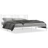 vidaXL Sengeramme i metall med sengegavl hvit 200x200 cm