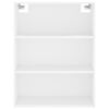 vidaXL Highboard hvit 69,5x34x180 cm konstruert tre