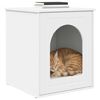 vidaXL Katt Hus Hvit 53 x 52 x 62 cm Konstruert tre