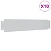 vidaXL Plengjerde 10 stk galvanisert st&aring;l 100x20 cm