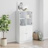 vidaXL Highboard med dører hvit 68x37x142 cm konstruert tre