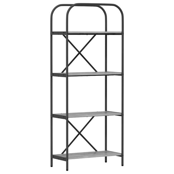 vidaXL Bokhylle Gr&aring; Sonoma 60 x 30 x 146 cm Konstruert tre