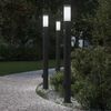 vidaXL Pullertlamper med sensor og stikkontakt 3 stk 110 cm rustfritt st&aring;l IP44