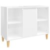 vidaXL Servantskap h&oslash;yglans hvit 80x33x60 cm konstruert tre