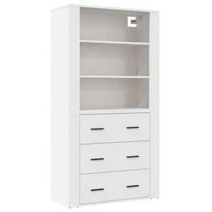 vidaXL Highboard hvit konstruert tre