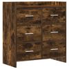 vidaXL Serviesskap R&oslash;kt Eik 75 x 33 x 80 cm Konstruert tre