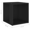 vidaXL Sidebord svart 33x33x34,5 cm konstruert tre