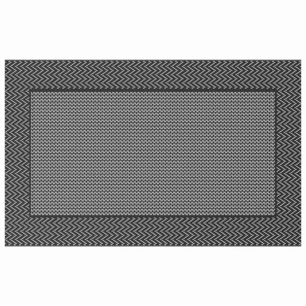 vidaXL Utendørs teppe ARAKIL Svart og grå 250 x 400 cm PP