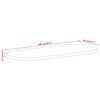 vidaXL Bordplate 100x40x2,5 cm oval grovt heltre mangotre