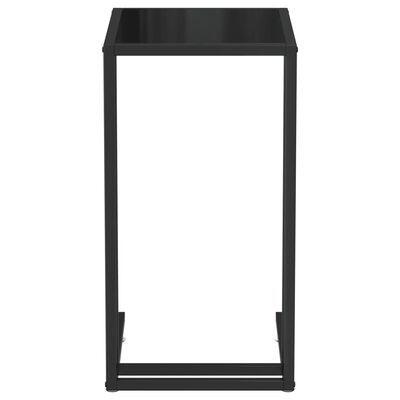 vidaXL Sidebord for PC svart 50x35x65 cm herdet glass