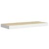 vidaXL Flytende vegghyller 4 stk eik og hvit 60x23,5x3,8 cm MDF