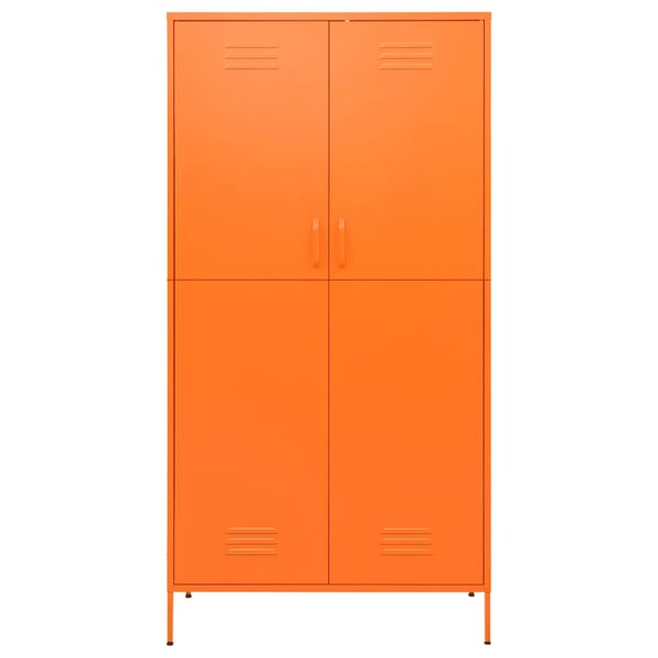 vidaXL Garderobe oransje 90x50x180 cm st&aring;l