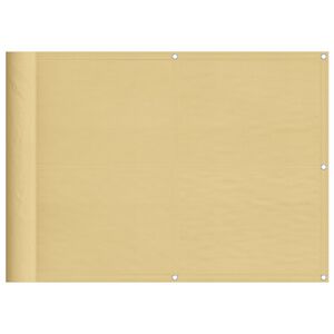 vidaXL Balkongskjerm sand 75x700 cm 100% polyester oxford