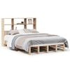 vidaXL Seng med bokhylle uten madrass 120x190 cm heltre