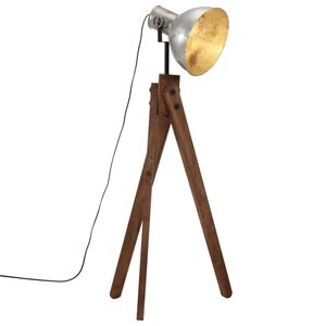 vidaXL Gulvlampe 25 W vintage s&oslash;lv 45x45x120 cm E27