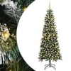 vidaXL Kunstig juletre Gr&oslash;nn 240 cm PVC, plast og st&aring;l