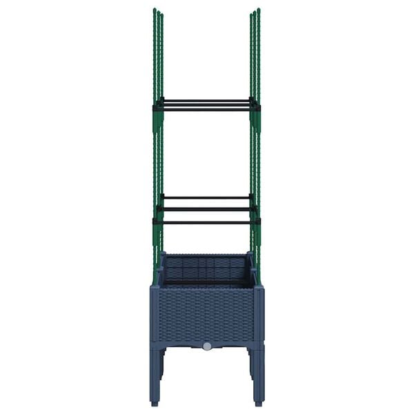 vidaXL Plantekasse med espalier bl&aring;gr&aring; 80x40x142,5 cm PP