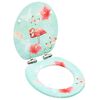 vidaXL Toalettsete med myk lukkefunksjon MDF flamingodesign