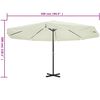 vidaXL Parasol hvit aluminium 500 cm