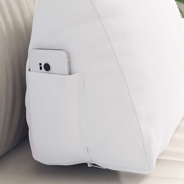 vidaXL Bakputen Hvit 45 x 20 x 35 cm stoff