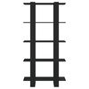 vidaXL Bokhylle/romdeler svart 80x30x160 cm konstruert tre