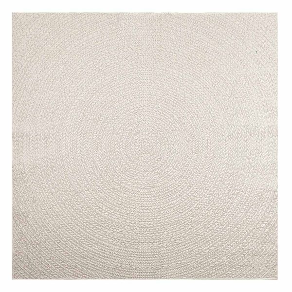 vidaXL Teppe ZIZUR kremhvit 200x200cm jute-utseende innend&oslash;rs&utend&oslash;rs