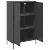 vidaXL Highboard svart 68x39x113 cm stål