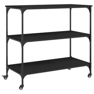 vidaXL Kj&oslash;kkentralle svart 102x50x95 cm konstruert tre
