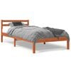 vidaXL Sengeramme uten madrass voksbrun 90x200 cm heltre furu