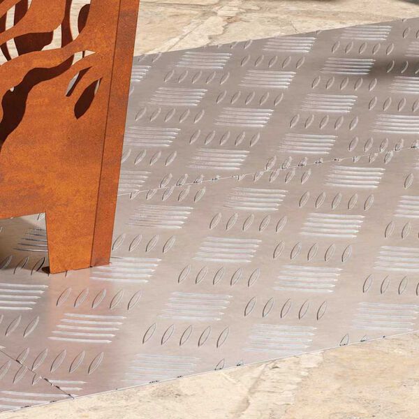 vidaXL Trinn Rektangul&aelig;r 4 pcs s&oslash;lv 90 x 40 cm Aluminium