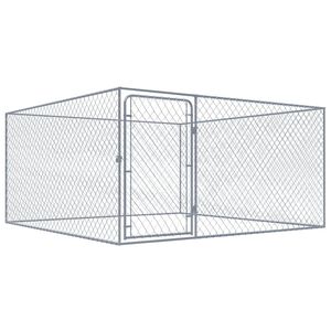 vidaXL Utend&oslash;rs hundeg&aring;rd galvanisert st&aring;l 2x2x1 m