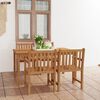 vidaXL 5-delers hagespisesett 150x90 cm heltre teak