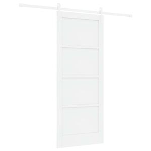 vidaXL Skyved&oslash;r Hvit 83 x 202 cm Heltre furu