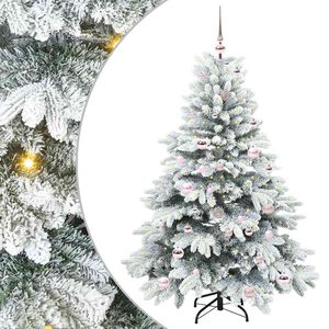 vidaXL Kunstig juletre med 150 LED med stativ Hvit 150 cm PE og PVC