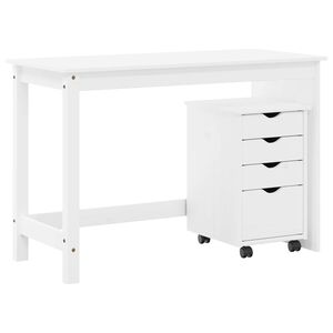 vidaXL Skrivebordskapsett 2 stk. Hvit Heltre furu