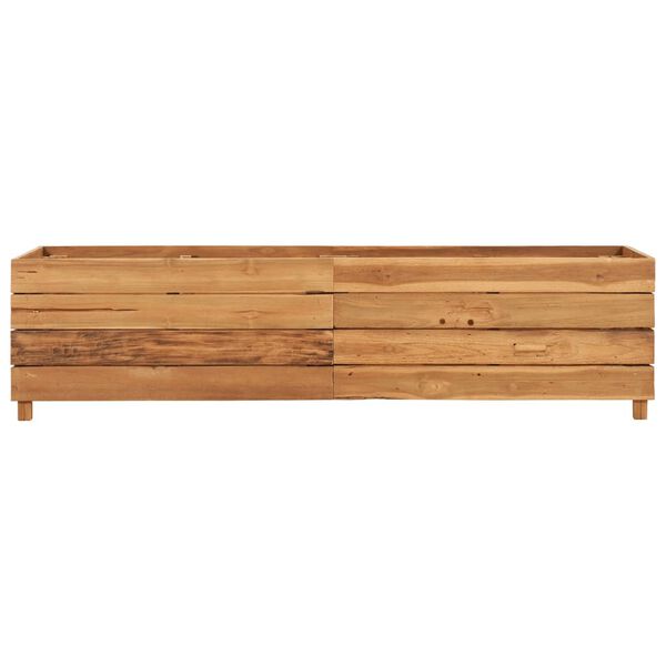 vidaXL H&oslash;ybed 150x40x38 cm resirkulert teak og st&aring;l