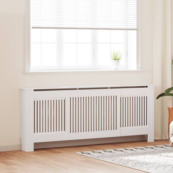 vidaXL MDF Radiatordeksel 205 cm hvit