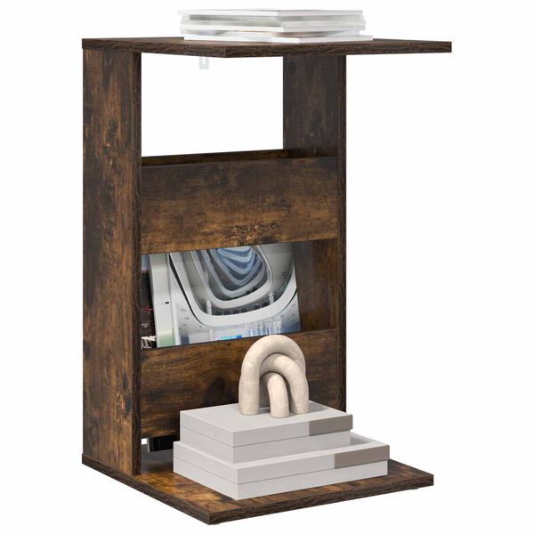 vidaXL Sidetabell R&oslash;kt eik 40 x 35 x 60,5 cm Konstruert tre