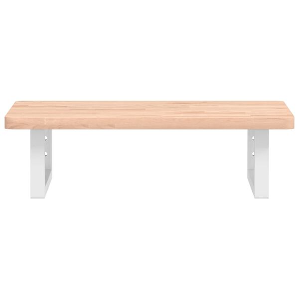 vidaXL Servanthylle veggmontert stål og heltre bøketre