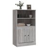 vidaXL Highboard gr&aring; sonoma 60x35,5x103,5 cm konstruert tre