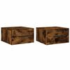 vidaXL Veggmonterte nattbord 2 stk r&oslash;kt eik 35x35x20 cm