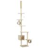 vidaXL Klorestativ til katt med klorestolper i sisal 260 cm beige