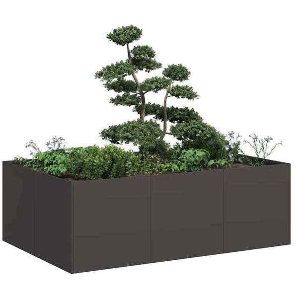 vidaXL Plantekasse svart 120x80x40 cm st&aring;l