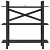 vidaXL Bokhylle Svart Eik 100 x 33,5 x 102 cm Konstruert tre