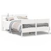 vidaXL Sengeramme uten madrass hvit 140x190 cm heltre furu