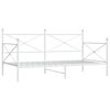 vidaXL Dagseng uten madrass hvit 100x200 cm st&aring;l