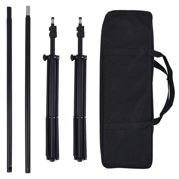 vidaXL Fotostudiosett med 5 fargerike bakgrunner og justerbar ramme