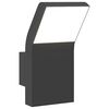 vidaXL Veggmontert LED-utelampe svart st&oslash;pt aluminium