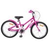 vidaXL Barnesykkel 18 Tommer for 5-7 &aring;r gammel M&oslash;rk rosa